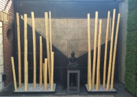 Bambu artificial para decoración de exteriores